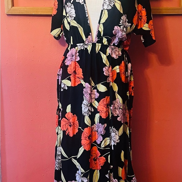 Rokoko By Dazz Other - Floral Black Bathing Suit Cover-up